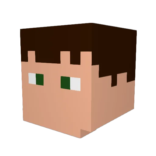 Haxe46 Minecraft avatar head, 3D render