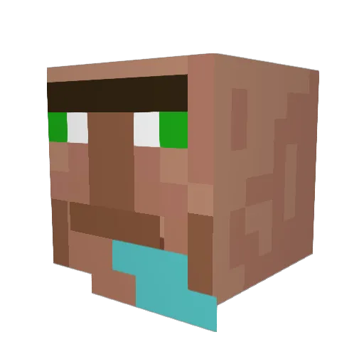 Haxg Minecraft avatar head, 3D render