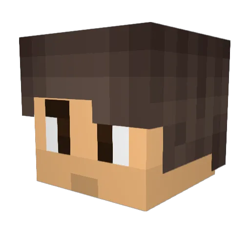 Haxio Minecraft avatar head, 3D render