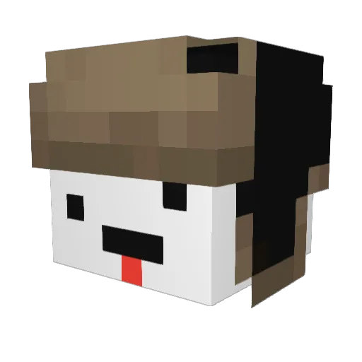 Haxkz Minecraft avatar head, 3D render