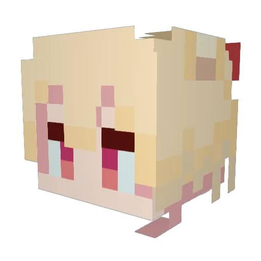 Haxstam Minecraft avatar head, 3D render