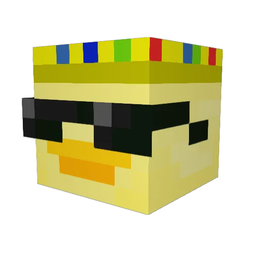 Haxura Minecraft avatar head, 3D render