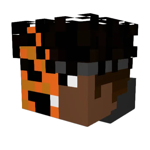 Haxzftz Minecraft avatar head, 3D render