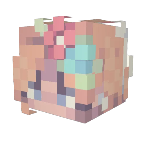 HayPixie14 Minecraft avatar head, 3D render