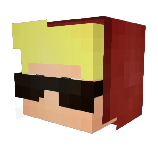 Hay_s Minecraft avatar head, 3D render