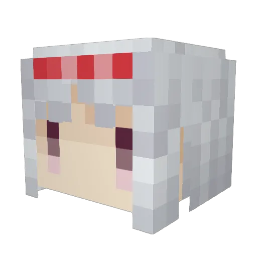 HayaShiva Minecraft avatar head, 3D render