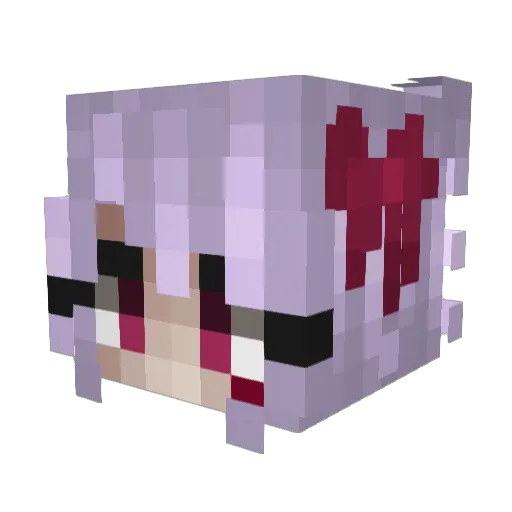 HayabusaMilkTea Minecraft avatar head, 3D render