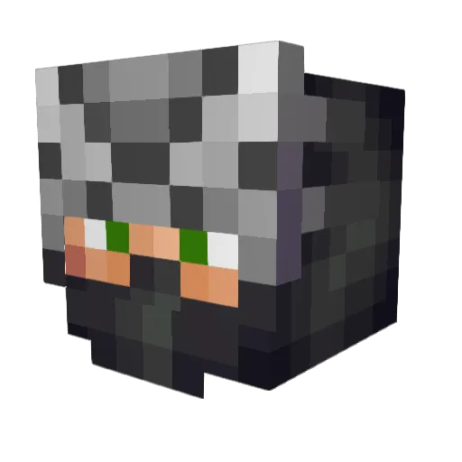 HayabusaX Minecraft avatar head, 3D render
