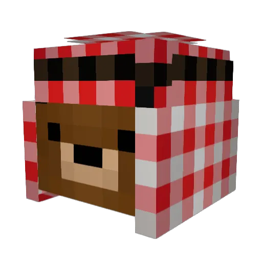 Hayagato Minecraft avatar head, 3D render