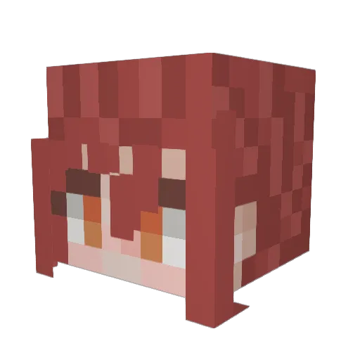 HayakawaAk1 Minecraft avatar head, 3D render