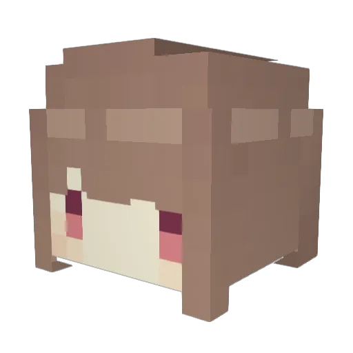 Hayakoo Minecraft avatar head, 3D render