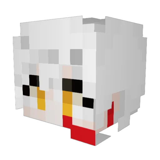 Hayanx Minecraft avatar head, 3D render
