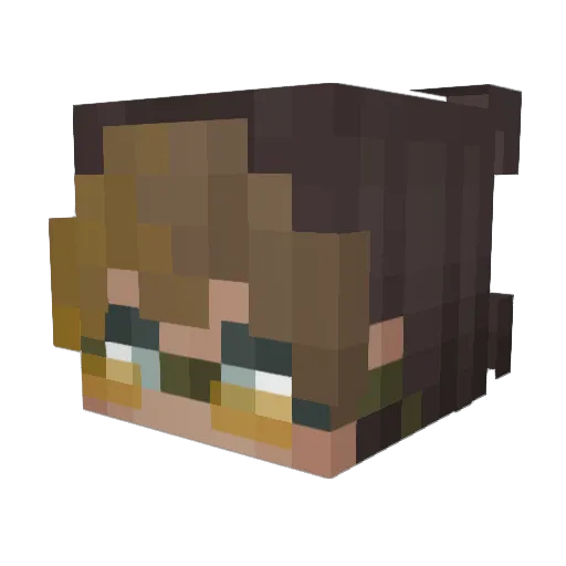 Hayate1950 Minecraft avatar head, 3D render