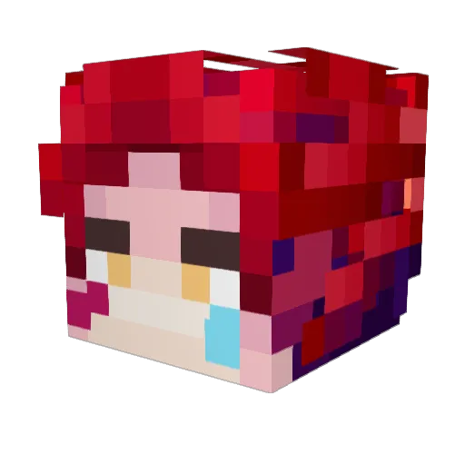 HayateBowMaster Minecraft avatar head, 3D render