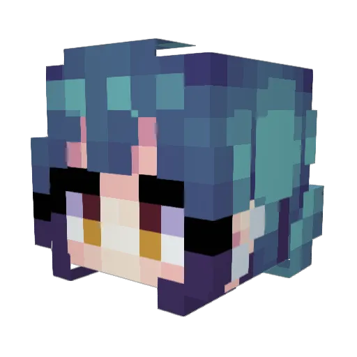 HayatoDraws Minecraft avatar head, 3D render