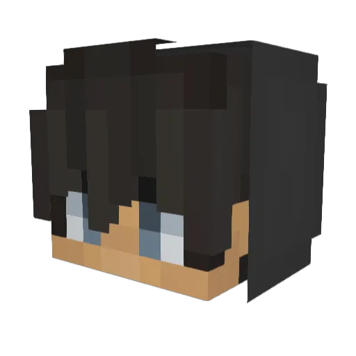Hayato_404 Minecraft avatar head, 3D render