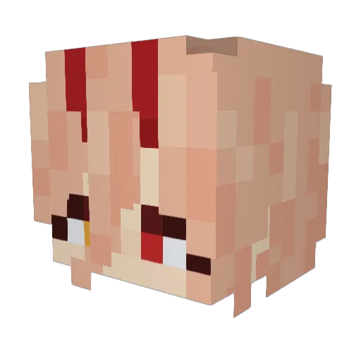 Haybr Minecraft avatar head, 3D render