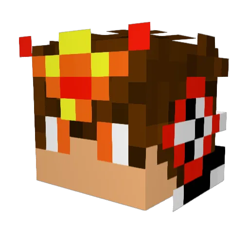 HaydenI2 Minecraft avatar head, 3D render
