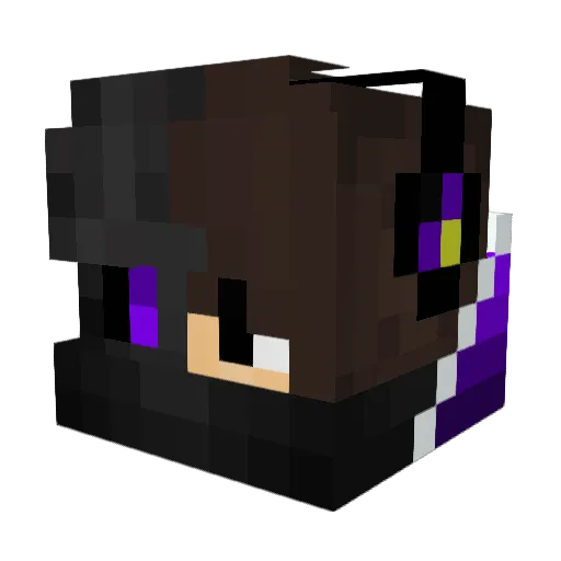 Haydroli Minecraft avatar head, 3D render