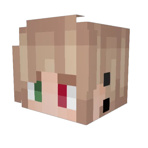 Hayeal Minecraft avatar head, 3D render