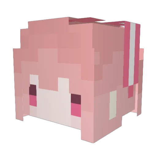 Hayfok Minecraft avatar head, 3D render