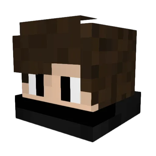 HayinCrawl Minecraft avatar head, 3D render