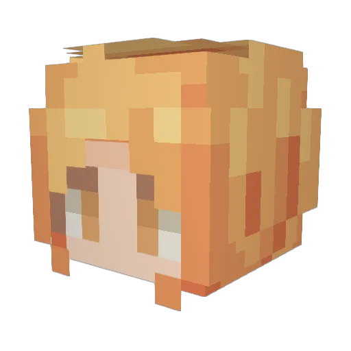 Hayleah Minecraft avatar head, 3D render