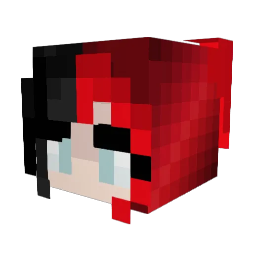 Hayley_Quinn Minecraft avatar head, 3D render
