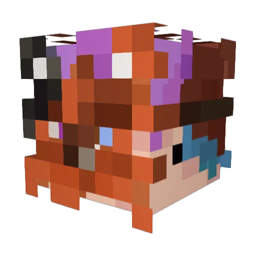Hayliker Minecraft avatar head, 3D render