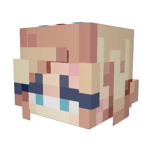 Hayma__ Minecraft avatar head, 3D render