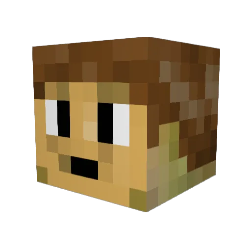 Hayreg Minecraft avatar head, 3D render