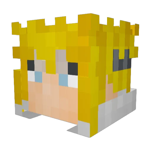 HaystackXXI Minecraft avatar head, 3D render