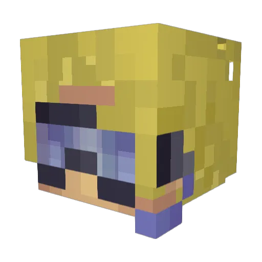 Hayvv Minecraft avatar head, 3D render
