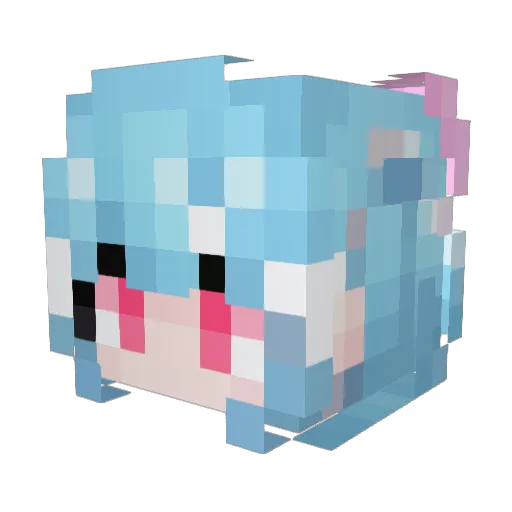 Hayy1m Minecraft avatar head, 3D render