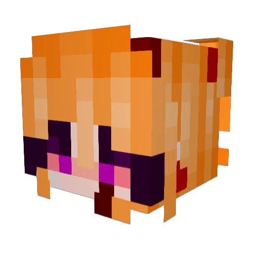 Hayzhil Minecraft avatar head, 3D render