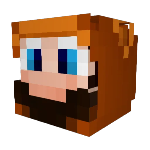 Haz1001a Minecraft avatar head, 3D render