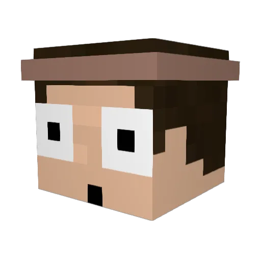 HazHazardous Minecraft avatar head, 3D render