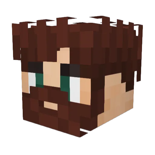 HazIsBrass Minecraft avatar head, 3D render