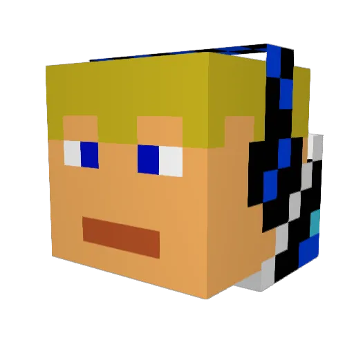 Haza2013 Minecraft avatar head, 3D render