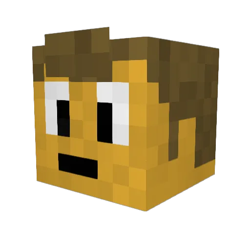 HazaCrafta Minecraft avatar head, 3D render