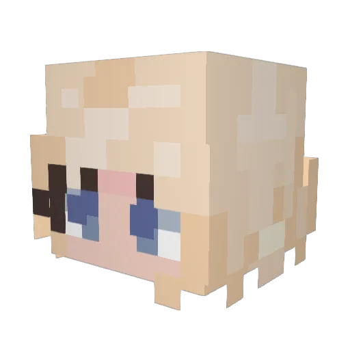 Hazaelle24 Minecraft avatar head, 3D render