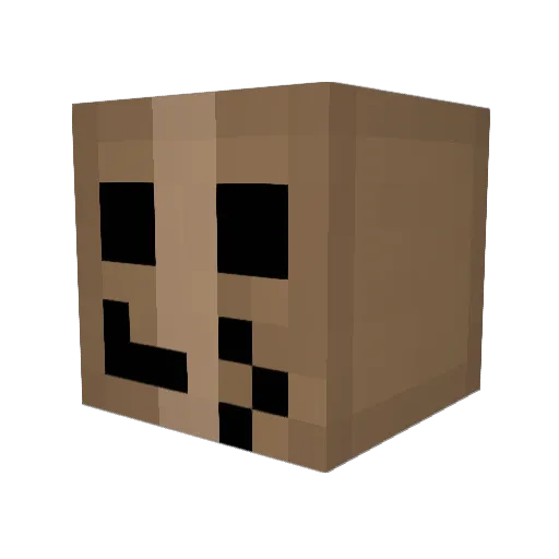 Hazahel Minecraft avatar head, 3D render
