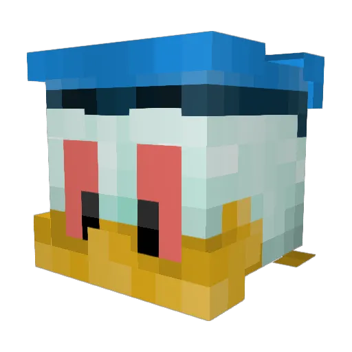 Hazamuth Minecraft avatar head, 3D render