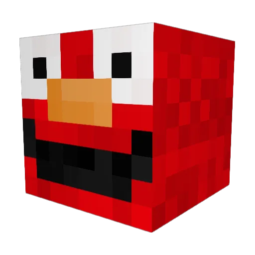 HazardChicken Minecraft avatar head, 3D render