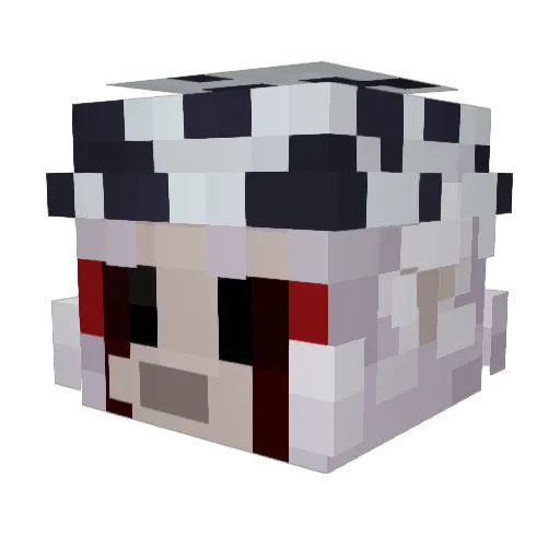 Hazard_C_Horror Minecraft avatar head, 3D render