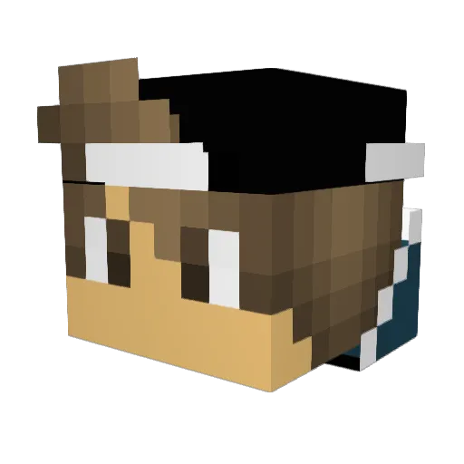 Hazardous10 Minecraft avatar head, 3D render