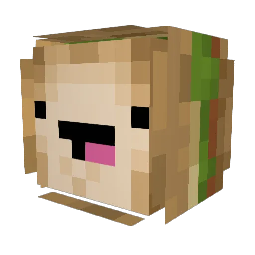 HazardousBread Minecraft avatar head, 3D render