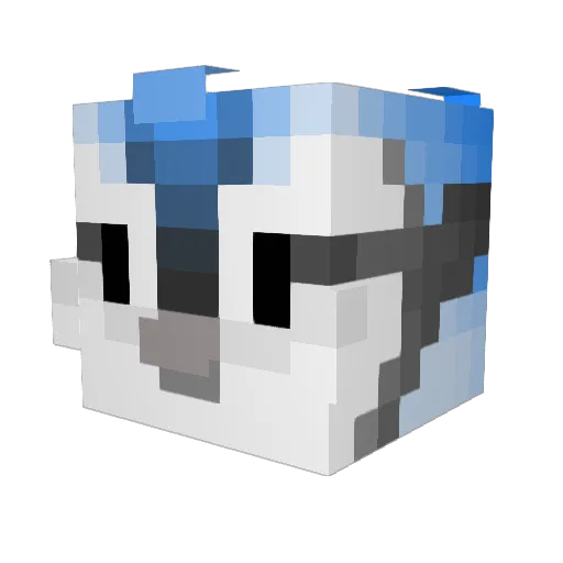 HazardousCosmos Minecraft avatar head, 3D render