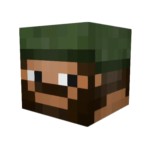Hazardous_Cow Minecraft avatar head, 3D render