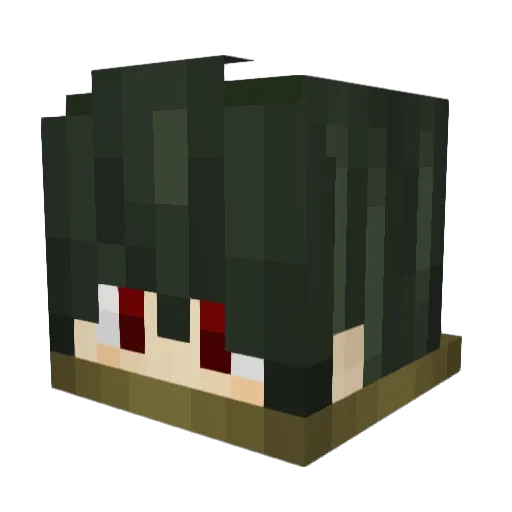 Hazardouss Minecraft avatar head, 3D render
